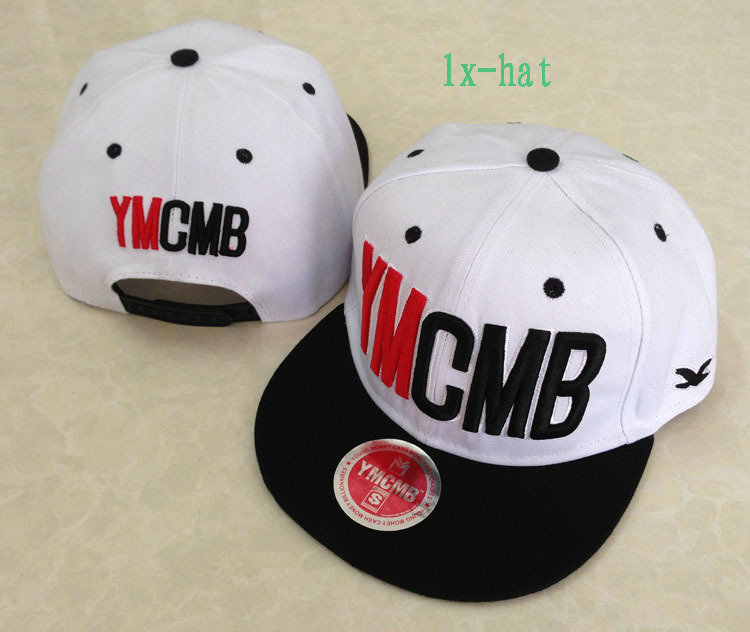 YMCMB White Snapback Hat GF